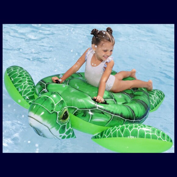 NIB Sea Turtle Animal Ride-On Inflatable Pool Float/Raft by Bestway 60"x55"x15" - Picture 11 of 12